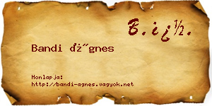 Bandi Ágnes névjegykártya