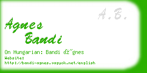agnes bandi business card